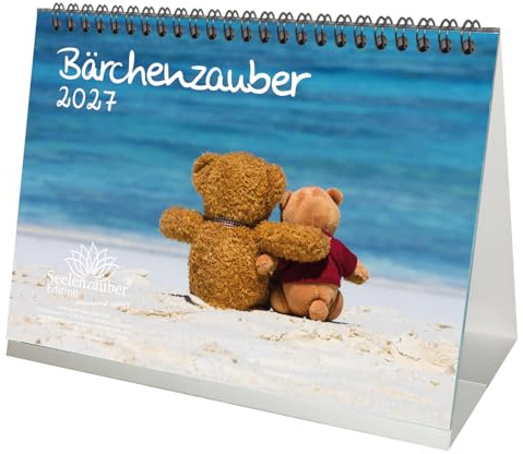 Bärchenzauber DIN A5 Tischkalender für 2027 Teddy und Bärchen - Seelenzauber