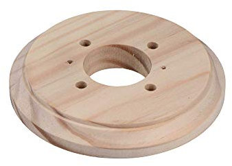 Rosace de plafond murale Plinthe en bois boitier en pin brut – Peut être peint