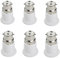 Kasstino 6 Pack Bayonet BC B22 to ES E27 Screw Light Bulb Adaptor Lamp Fitting Converter Holder