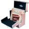 Yellodoor Retro Música - Funda de Almacenamiento de Aluminio con Solapa Plegable en la Parte Delantera para Vinilo de 33 Vueltas, facilita el Acceso a Sus vinilos Rosa Dorado
