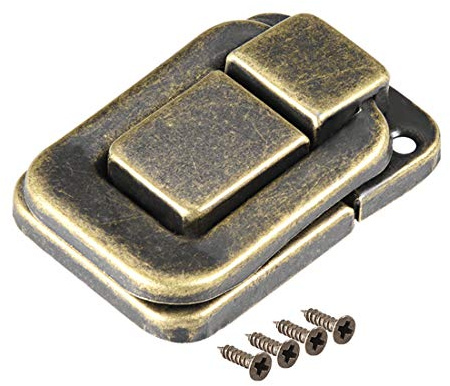 sourcing map Kofferverschluss 38mm Bronze dekorative Schmuck 2 Stk | Holzkisten Verschluss