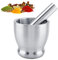 Ensemble de pilon de mortier d'acier inoxydable, outil manuel de cuisine de haricots d'épice de broyeur de pilon de mortier