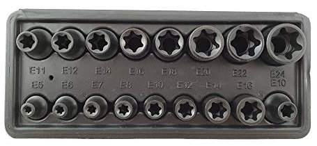 WeberTools WT-8520 E5-E24 Schlagschrauber E-Profil 3/8 + 1/2 Steckschlüsselsatz