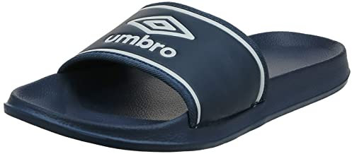 Umbro Shower Slide, Hausschuhe, Navy-White, Größe 9 US