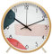 ALEENFOON 8.6 Zoll Holz Uhr Modern Leise Wanduhren Tischuhr für Wohnzimmer Küche Ohne Tickgeräusche Innenuhr Nicht Tickende Wanduhren Hängende Uhr (Geometrie)