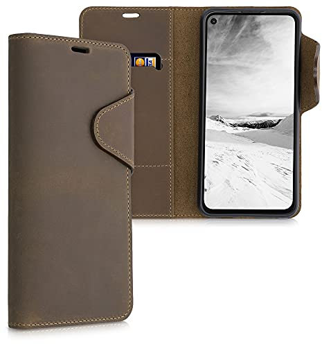 kalibri Hülle kompatibel mit Google Pixel 4a 5G - Leder Handyhülle Handy Case Cover - Schutzhülle in Braun