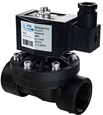 FSA Magnetventil Kunststoff PA6 1 24V DC 0-6 bar NBR stromlos geschlossen
