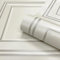 YöL Full Roll White Silver Textured Wood Panelling Effect Vinyl Wallpaper Metallic