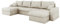 Mirjan24 Ecksofa Kristofer U Cord, Design Eckcouch Couch mit Schlaffunktion, DREI Bettkasten, Wohnlandschaft, Bettfunktion, U-Form Sofa, Seite Universal, Farbauswahl (Poso 100)
