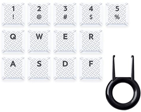 Texture Tactility Backlit keycaps Key Cap Replacement for GL Tactile Switch Logit G813 G815 G913 G915 TKL RGB Mechanical Gaming Keyboard (13 Keys, White)