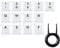 Texture Tactility Backlit keycaps Key Cap Replacement for GL Tactile Switch Logit G813 G815 G913 G915 TKL RGB Mechanical Gaming Keyboard (13 Keys, White)