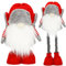 SPRINGOS Weihnachtszwerg Dekofigur höhenverstellbar 32-50 cm Wichtel mit Uschanka-Mütze