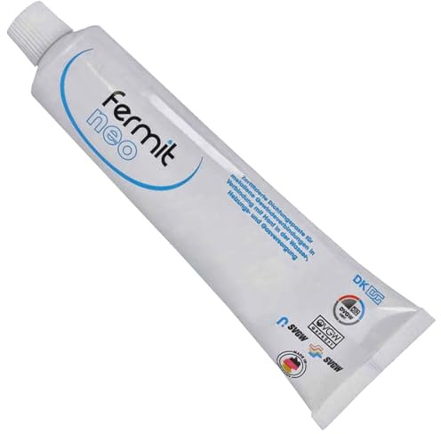 Zertifiziertes Dichtungsmittel Paste Neo Fermit für metallene Gewinde-Verbindungen in Verbindung mit Hanf, DVGW, 325g Tube, Made in Germany, Wasser Heizung Gas Zubehör