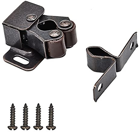 20Pcs Cupboard Closet Cabinet Door Double Ball Roller Catch Latch Cold Rolled Steel (Bronze Tone)