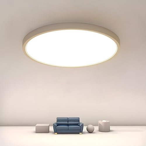 Osairous LED Flush Mount Ceiling Light 24W, 12 inch Ultra Thin Lighting Fixture, 240W Equivalent Flat Round Ceiling Lamp, 4500K Neutral Light Lamps for Living Room, Bedroom, Hallway
