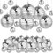 Klein Spiegelkugel,19Pcs Mini Discokugel,Silberne Hängekugel,Silber Discokugel,Silberne Spiegelkugeln,Disco Ball für Party,Mirrorball,Klassische Discokugel,Weihnachtsdekorationen Baumkugeln
