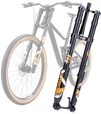 TS TAC-SKY Fourche Inversée À Double Couronne 26/27, 5/29 Pouces, Fourche À Suspension Pneumatique for VTT, 15x110mm, Pièces De Vélo De Descente for Vélo Électrique (Color : 29Inch-Tapered Tube)