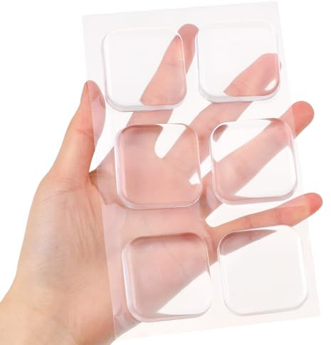 Bremorou 6 Stück Türstopper Wand Selbstklebend Transparent Kleben Tür Stopper Zum Kleben Wand Gummipuffer Türstopper Kleben Für Zuhause Büro