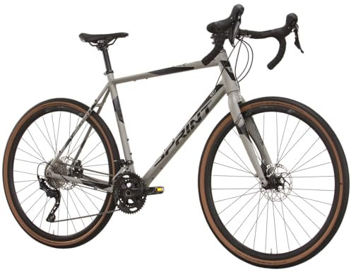 Airtracks 28 Zoll Herren Gravel Bike Whisper 7.0 Fahrrad 2 x 10 Gang Shimano GRX-400 Grau - Rahmenhöhen 52cm und 56cm - (56cm (Körpergröße 180-195cm))