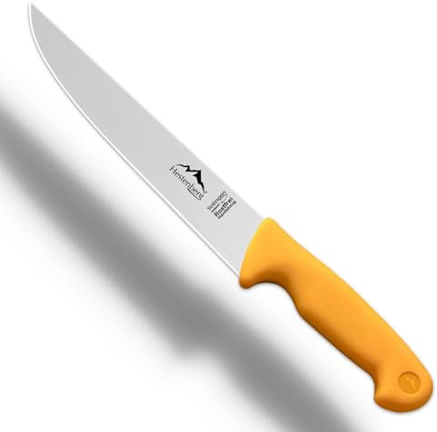 HESTENBERG Solingen Germany Stechmesser in Gelb, geeignet als Metzgermesser, Schlachtmesser & Fleischmesser (8)