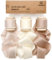 Vitalizart Satin Schleifenband Champagner & Creme & Nude 2,5 cm x 13,7 m Hölzerne Spule, Handgefertigtes Ausgefranstes Geschenkband für Geschenk Verpacken Hochzeit Brautsträuße Urlaub Dekor