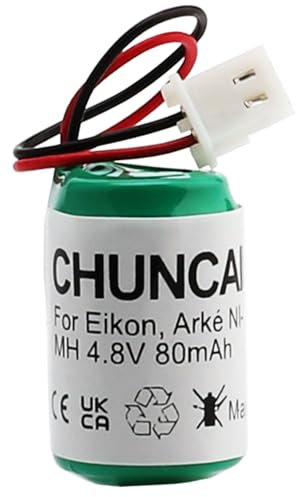 CHUNCAIL Batterie de rechange pour lampe de poche, compatible avec Eikon, Arké, Plana, Idee (00910 Ni-MH rechargeable 4,8 V 80 mAh)