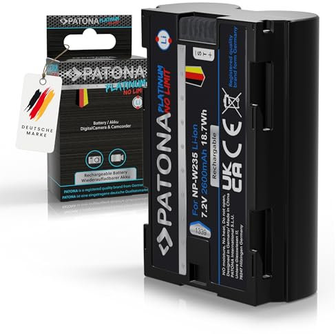 PATONA Platinum NP-W235 Akku 2600mAh Ersatzakku kompatibel mit Fuji Fujifilm GFX-50s II GFX-100S GFX100 II GFX100RF X-H2 X-H2S X-S20 X-T4 X-T5 GFX 100S GFX50 XH2 XH2S XS20 XT4 XT5 NPW235 NP W235