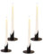 4 Stück Kerzenständer, Candlelight Dinner Kerzenhalter, für Wohn und Schlafzimmerdekoration,2,2CM,Schwarz