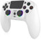 Controller Wireless per PS4, Controller di Gioco Compatibile con PS4/Slim/Pro/PC, Joystick Gamepad con LED RGB/Doppia Vibrazione/Sensore Giroscopico a 6 assi/950 mAh Batteria/Pannello Touch, Bianco