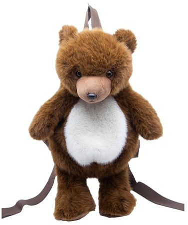 Cute Since 1999 Rucksack Kinder ab 12 Jahre - Fashion Rucksack mädchen & jungen - kinderrucksack mit Reißverschluss und verstellbaren Trägern (Bär langer Stoff, 52cm)