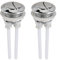 2 Piezas Pulsador Cisterna Universal 38mm, Pulsador Doble Descarga Cisterna Reemplazo del Tanque del Inodoro, Boton Cisterna Aplicable a 37-44mm, Pulsador Cisterna de Doble Descarga Botón