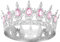 DRESHOW Volle Runde Mädchen Tiara Königin Krone Damen Brautkrone Diadem Kristall Barock Tiara Sparkly Strass Prinzessin Karneval Kopfschmuck für Hochzeit Prom Geburtstag Party