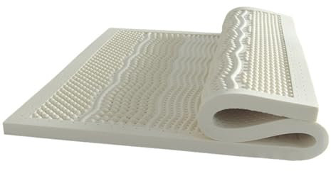 WJIANY Naturlatex Topper Strapazierfähig und Faltenfest 2,5 cm Dicke Naturlatexmatratze mit Innen/Außenhülle, Atmungsaktive Latexmatratze,A,100cm*200cm