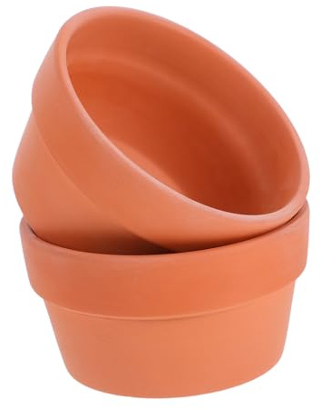 UPKOCH 2piezas Macetas De Terracota para Bonsái y Suculentas De Maceteros De Barro Natural con Agujero De Drenaje para Interiores y Exteriores Diseño Elegante y Compacto