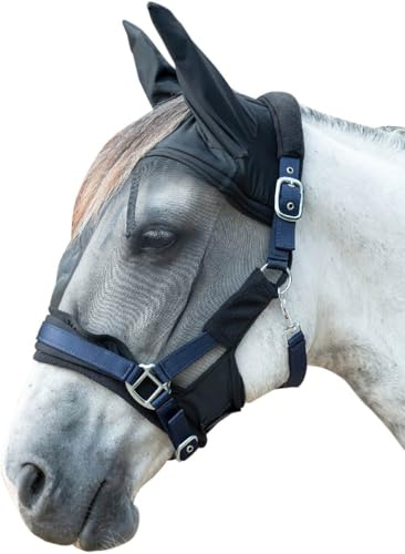 HKM Premium Anti-fly mask Black Miniature shetland