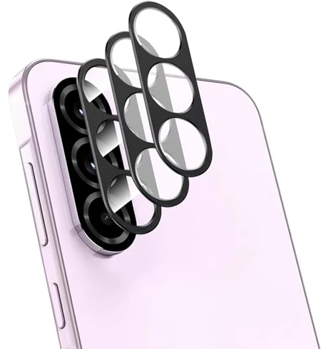Verre Trempé Caméra pour Samsung Galaxy A55 5G, 3 Pièces Protection Lentille Arrière, Dureté 9H HD Transparent, Film Protecteur Caméra Anti-Rayures, Installation Facile et Ajustement Parfait