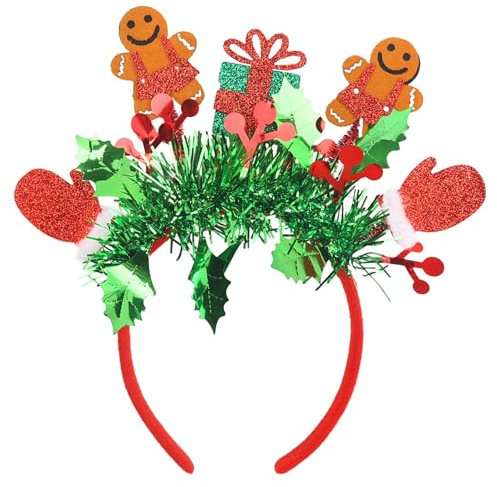 Serre Tete Noel Femme, Bandeau de Noël, Rennes Bandeaux Noël, Bandeau Décoratif Festif, Serre Tete Renne, Serre-Tête Scintillant, aux Cadeaux de Fête pour Femmes, Filles et Enfants (C, Taille unique)