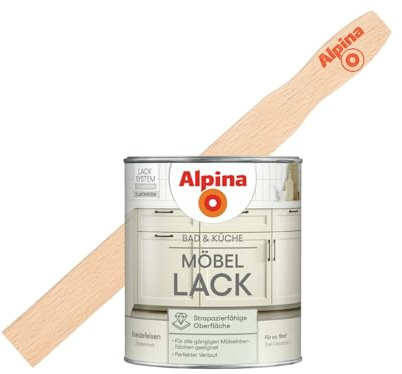 Alpina Bad & Küche Möbel-Lack Kreidefelsen – Seidenmatt – 0,75 Liter