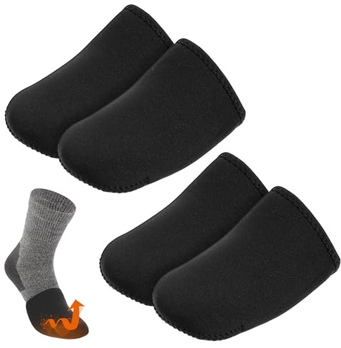 2 Pairs Ice Bath Toe Warmers, Cold Plunge Toe Covers, Soft Reusable Neoprene Toes Socks Foot Warmer Booties for Ice Baths & Cold Plunge Tub Accessories, Hiking, Camping