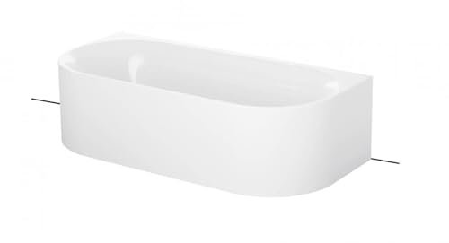 Bette Lux Oval I Silhouette Vorwand-Badewanne 170x80x45cm, 2 Rückenschrägen, 3415CWVVS, Farbe: Weiß - 3415-000CWVVS