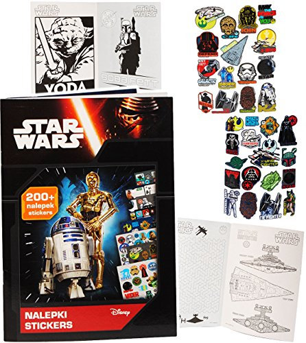 alles-meine.de GmbH 1 Stück Stickerbuch & Malbuch - Star Wars - Rätsel, Sticker & Malen - incl. 200 Stück Aufkleber - Stickerset Kinder - z.B. für Stickeralbum/Figuren - ..