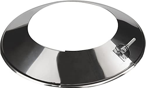 Kolor Edelstahl Rauchrohr Kaminaufsatz Ofenknie Ofenrohr Abgasrohre Rosette Regenhut Rohr Bogen T-Stück Kaminhaube Grundplatte (DN 120 mm, Abdeckrosette)