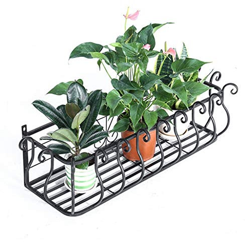 Contenants et Accessoires pour Plantes Balustrade de Balcon Porte-Fleurs Suspendu Support de Fleur de Garde-Corps de Rebord de fenêtre Jardinière en Pot en Fer forgé Présentoir à aneth Vert Succulent