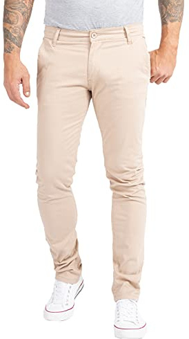 Indumentum Chino Hose Herren Slim Fit Stoffhose Businesshose IS-305 | Schmal geschnittene Chinohose, Businesspants für Office und Beruf, geeignet für Alltag und Freizeit