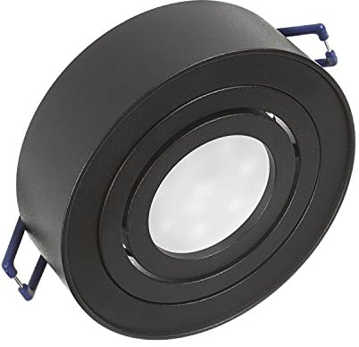 Maclean MCE462B Einbaurahmen GU10 Einbaustrahler Rahmen Einbauleuchte Deckenleuchte max. 35W IP20 (Rund, Schwarz)