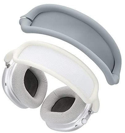 kwmobile Custodia Protettiva Silicone per Cuffie Compatibile con Apple Airpods Max - Headband Cover - Cuscinetto Aggiuntivo grigio