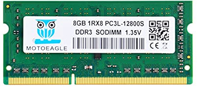 Motoeagle 8GB DDR3L 1600MHz So-dimm RAM, PC3L-12800S 1RX8 Memoria, PC3 12800 1.5/1.35V CL11 204Pin No ECC Sin Búfer Para Apple MacBook Pro iMac Mac Mini