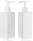 Pump Bottle Dispenser 22oz/650ml Jansburg 2Pack Refillable Square Plastic Lotion Dispenser Empty Lotion Pump Bottle for Essential Oil Lotion, Shampoo, Bathroom Travel White
