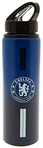 Chelsea FC Bouteille d'eau en aluminium 750 ml, Bleu