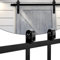 Tubiaz Juego de herrajes para puertas correderas de 152 cm (5 FT), accesorios de acero al carbono negro con ruedas y carril, para puerta corredera de madera, hasta 150 kg, rectángulo